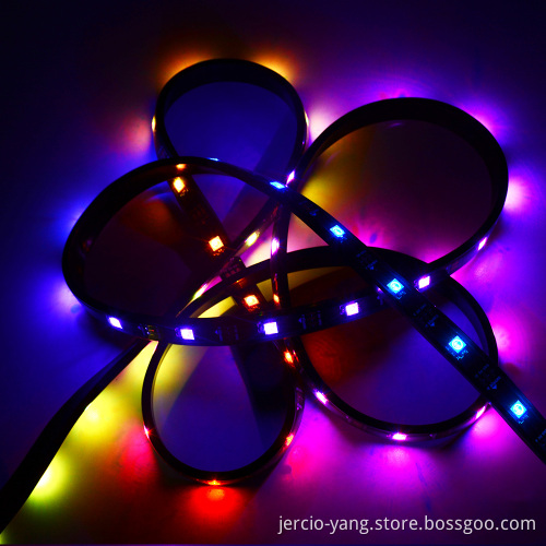 JERCIO, SK6812 built-in IC, phantom color 5050RGB lamp bar, double signal transmission, glue waterproof